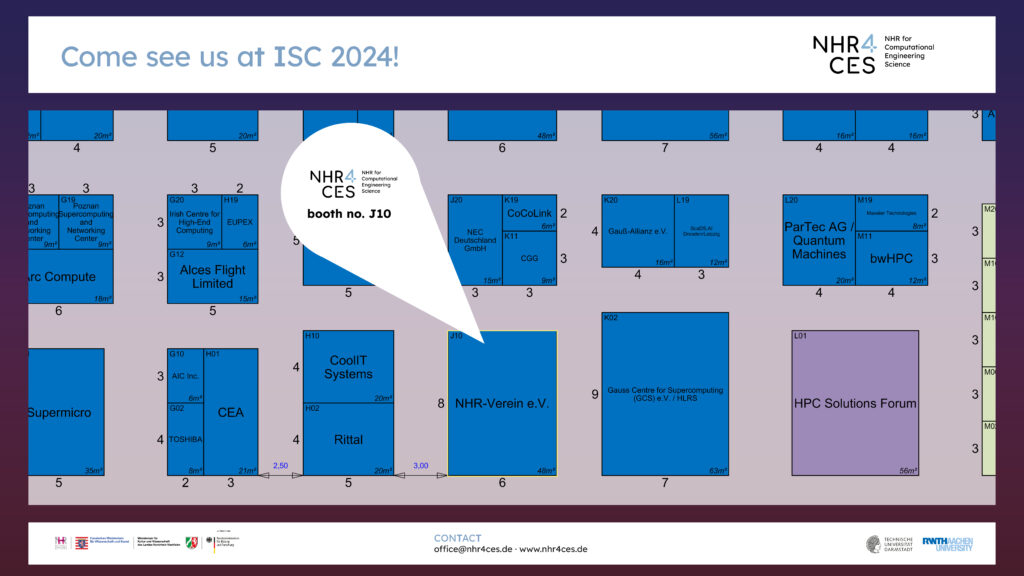 Floorplan NHR booth at ISC 2024