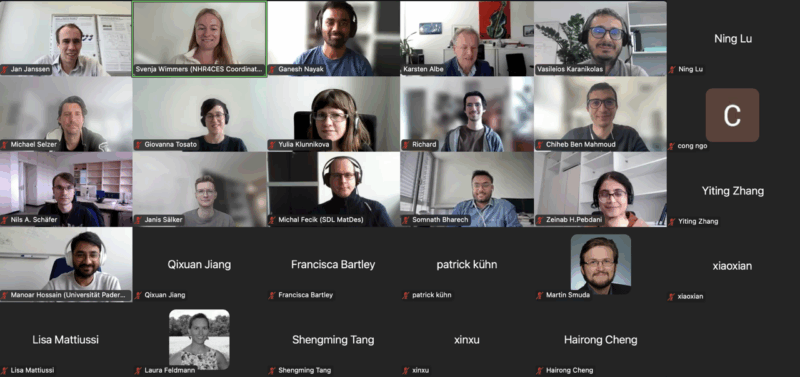 Screenshot of participants